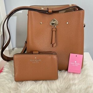 ❤️ Kate Spade Tan Leather  Bag and Wallet